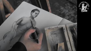 Drawing a Live Model with 3 Art Students [upl. by Helge]