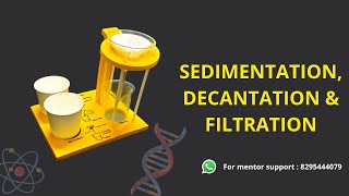 SEDIMENTATION DECANTATION amp FILTRATION PROCESS [upl. by Ayrad]