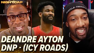 Unc amp Gil clown Deandre Ayton for missing Blazers game due to icy road conditions  Nightcap [upl. by Dlorad926]