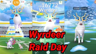 Wyrdeer Pokemon Raid day in Pokemon go [upl. by Allebasi]