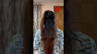 Try this half high ponytail hairstyle ✨💕hair hairstyle viralvideo shorts trending subscribe [upl. by Anhaj]