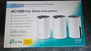 Review  TPLink Deco Mesh WiFi System  AC1900 S7  4 Units  Unboxing And Setup [upl. by Kati]