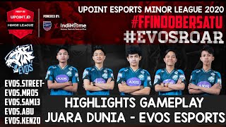 EVOS INI BOSQU GAMEPLAY JUARA FFIM 2020 FALL  UPoint Esports Minor League [upl. by Regina]