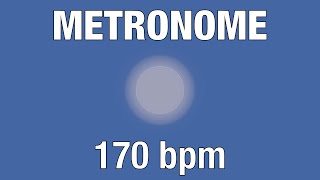 170 BPM Metronome  Audio  Visual [upl. by Anirdnaxela240]