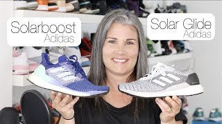 Comparison Adidas SOLAR Boost vs Solar GLIDE [upl. by Lamaaj]