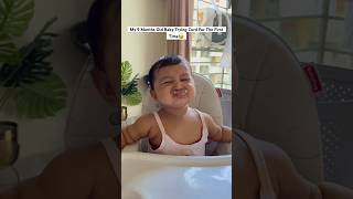 My 9 Months Old Baby Trying Curd For The First Time😂  baby reaction  funny baby comedy shorts [upl. by Aldin]