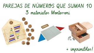 Parejas de números que suman 10  MATEMÁTICAS MONTESSORI [upl. by Avihs443]