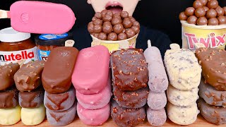 ASMR MALTESERS MAGNUM CHOCOLATE ICE CREAM DESSERT MUKBANG 몰티져스 초콜릿 아이스크림 먹방 チョコレート 咀嚼音 EATING SOUNDS [upl. by Atinuaj]