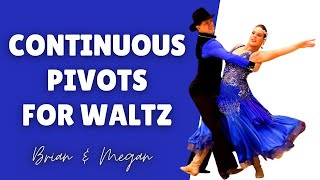 Advanced Waltz Dance Steps  Continuous Pivots [upl. by Annayram]