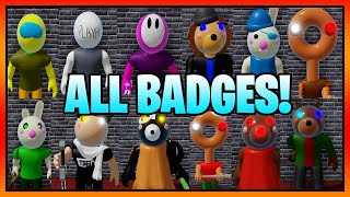 How to get ALL 15 BADGES in PIGGY RP CUSTOMS  Roblox [upl. by Ahsasal626]