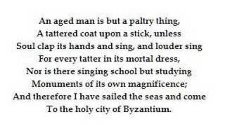 Sailing to Byzantium by WB Yeats read by Tom OBedlam [upl. by Rheinlander]