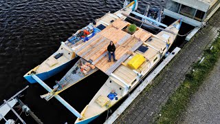 I Finished Decking My OceanGoing Catamaran [upl. by Amri153]