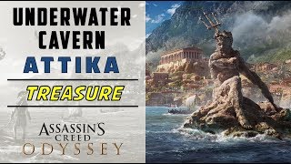 Underwater Cavern Attika  Loot Treasure Location  ASSASSINS CREED ODYSSEY [upl. by Leitnahs359]