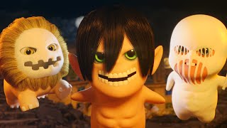 Chibi Titans 3  The Warhammer Titan  Attack On Titan Animation [upl. by Atneuqal]