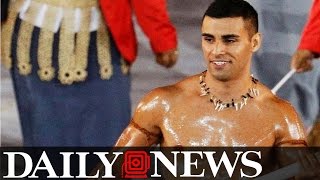 Internet In A Frenzy Over Olympics Hot Flag Bearer Pita Taufatofua From Tonga [upl. by Arras822]