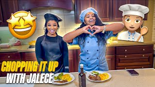 Chopping it Up With Jalece E1👩🏽‍🍳 ft KiaraOshae  steak amp lobster mac [upl. by Amye]