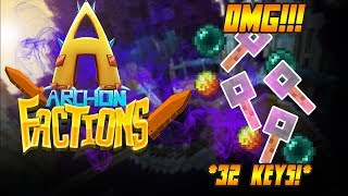 DUPE GLITCH MAKES SERVER ROLLBACK  OPENING 32 KEYS  TheArchon 1 Minecraft Factions [upl. by Eicats]