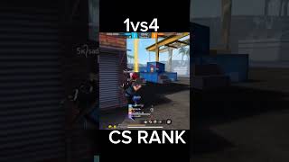 1vs4 CS Rank👺🔥Rash Gameplay🔥FreefireYoutubeshortFreefireshortVairalshortShort [upl. by Oirifrop883]