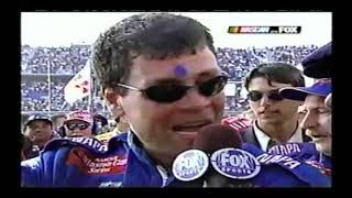 2001 Daytona 500 Post Race Dale Earnhardt Fatal Crash  Michael Waltrip Winners circle  Retro VCR [upl. by Eleets]