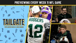 NFL Week 11 Preview  Listener Mailbag  Trivia Tailgate Podcast  PFF [upl. by Anahsirk]