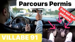 PARCOURS EXAMEN PERMIS 2022 VILLABE 91 [upl. by Judus101]