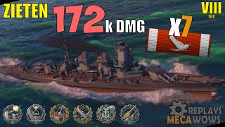 Zieten 7 Kills amp 172k Damage  World of Warships Gameplay [upl. by Weirick9]