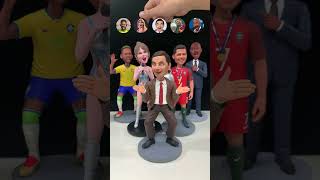 Celebrity Bobbleheads ：Mr Bean Taylor Swift Neymar Xavi and Ronaldo in Clay [upl. by Gilletta]