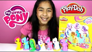 Tuesday Play Doh My Litte Pony Make N Style Ponies B2cutecupcakes [upl. by Wallie]