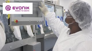 Evonik Birmingham Laboratories Automated Commercial Liquid amp Powder Filling Line Isolator  Evonik [upl. by Pendleton]