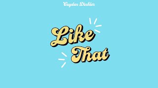 Cayden Dinkler  Like That Official Lyric Video [upl. by Onaimad]