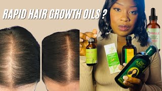 Best Hair Growth OILS for thinning hair Rosemary oil black Castor oil batana oil alma mielle [upl. by Mulderig]