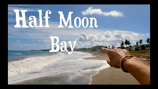 Half Moon Bay St Kitts and Nevis Tropical Island Beach Walk Atlantic Ocean [upl. by Notaek]