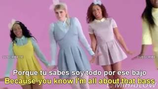 Meghan Trainor  All About That Bass Lyrics EnglishEspañol Subtitulado Official Video [upl. by Drofnats]