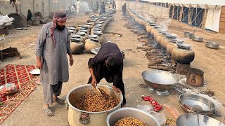 Pakistans Largest and Luxurious Wedding Food Preparation  Mutton Qorma and Steam for 4000 People [upl. by Neffirg396]