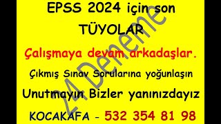 EKPSS 2024 SON SINAVINIZ olacak  EKPSS Orjınal Sınavları ve cevaplarını çözmeniz için yayımlıyoruz [upl. by Clementine]