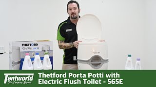 Thetford 565E Porta Potti with Electric Flush Toilet  Walk Around amp Review [upl. by Aneehsirk28]