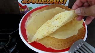 Recette pâte à crêpes sans gras en 2 minutes [upl. by Nirrej]