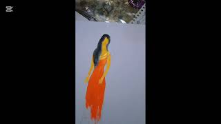 watercolor painting 🎨 cute dollviralvideo drawing watercolour [upl. by Lanos]