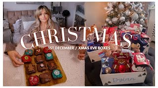 CHRISTMAS 1ST DECEMBER  XMAS EVE BOX IDEAS  CHRISTMAS CHOCOLATE BROWNIES 🎄 [upl. by Nosredna]