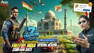 FINALLY FREE FIRE INDIA LAUNCH DATE CONFIRMED FREE FIRE INDIA KAB AYEGA 🇮🇳  FF UPCOMING EVENTS ✅ [upl. by Elrahc506]