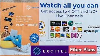 ₹799 month Excitel Fiber plan in Jan 2022  Get access to 4 OTT amp 150 Live channels  Play Box TV [upl. by Fogel]