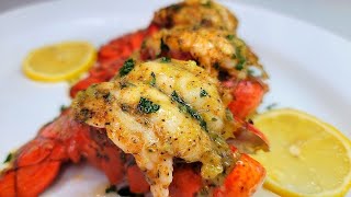 GARLIC BUTTER LOBSTER TAILS  recipe [upl. by Arbmik]