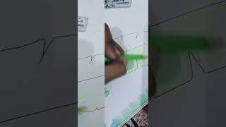 Tulip leaf and banana leaf drawing made by harshhhuu music pencilart pencilcoloring [upl. by Dust]