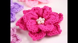 Flor de dos capas de ganchillo crochet [upl. by Attelrak]