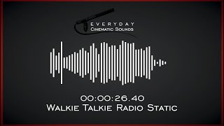 Walkie Talkie Radio Static  HQ Sound Effects [upl. by Ellehsram]