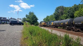 CSX 7217 CM44AC Leads M403 with SD70MAC Trailing  Meets I032  82324 [upl. by Mcnalley]