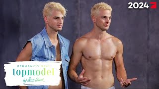 Julian vs Luka ZwillingsDuell beim SedcardShooting  GNTM 2024 ProSieben [upl. by Eenor]