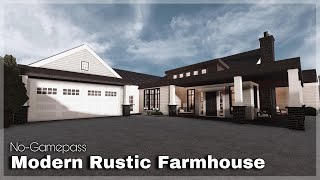 BLOXBURG  Modern Rustic Farmhouse  NoGamepass  House Speedbuild [upl. by Refinne]