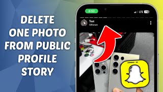 How to Delete One Photo from Story in Public Profile on Snapchat [upl. by Armilda]