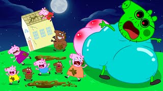 Peppa Pigs dad got pregnant and turned into a Zombie  Peppa Pig Funny Animation [upl. by Amalle212]